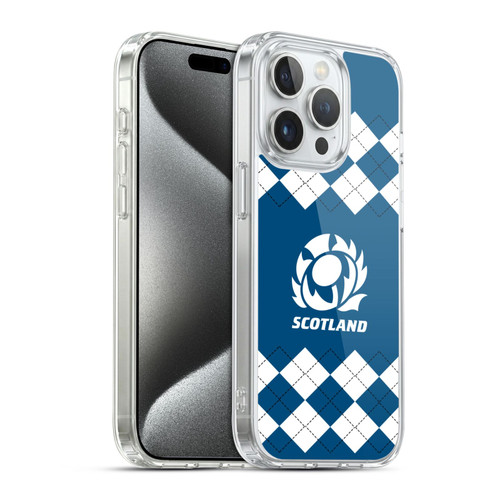 Scotland Rugby Logo 2 Argyle Soft Gel Case for Apple iPhone 15 Pro