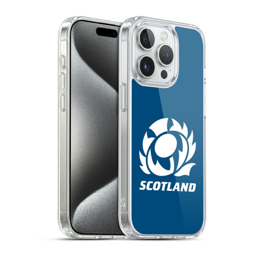 Scotland Rugby Logo 2 Plain Soft Gel Case for Apple iPhone 15 Pro