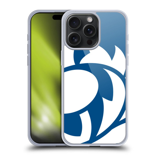 Scotland Rugby Oversized Thistle Saltire Blue Soft Gel Case for Apple iPhone 15 Pro Max