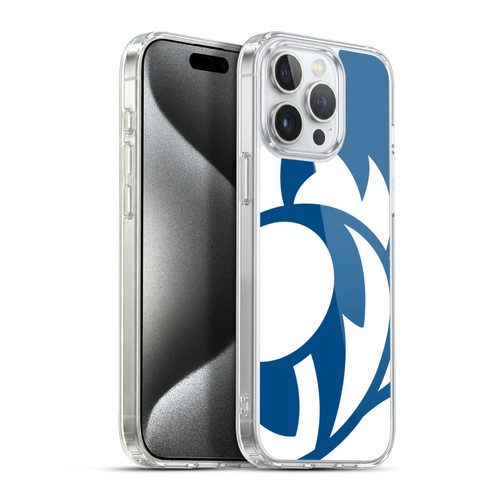 Scotland Rugby Oversized Thistle Saltire Blue Soft Gel Case for Apple iPhone 15 Pro Max & MagSafe