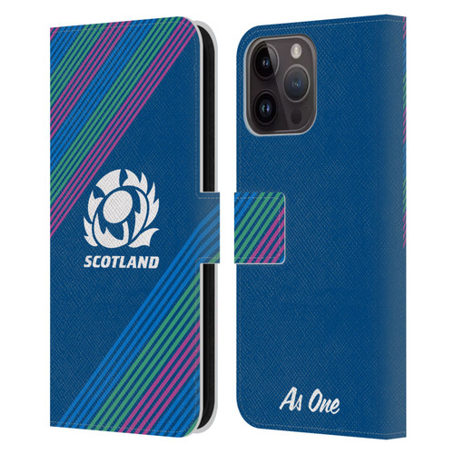 Scotland Rugby Graphics Stripes Leather Book Wallet Case Cover For Apple iPhone 15 Pro Max