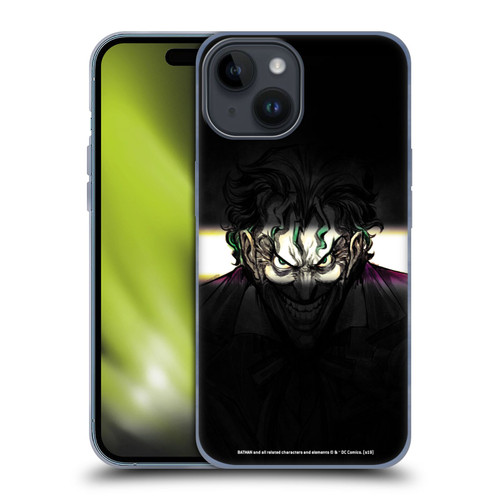 The Joker DC Comics Character Art Arkham Asylum Soft Gel Case for Apple iPhone 15