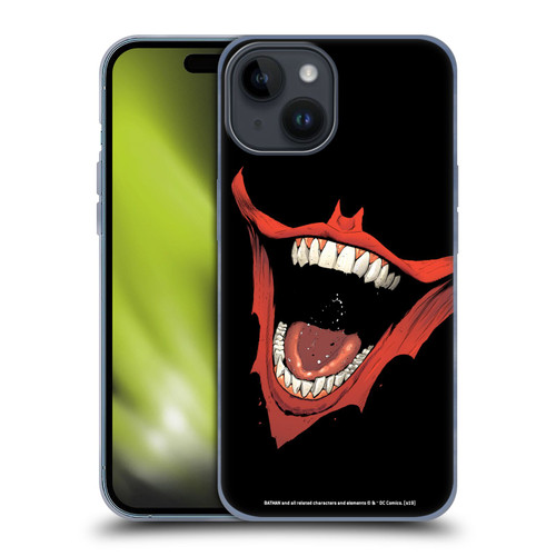 The Joker DC Comics Character Art Laugh Bat Logo Soft Gel Case for Apple iPhone 15