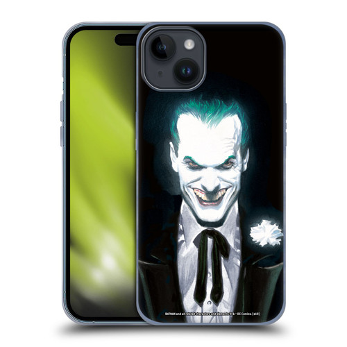 The Joker DC Comics Character Art The Greatest Stories Ever Told Soft Gel Case for Apple iPhone 15 Plus