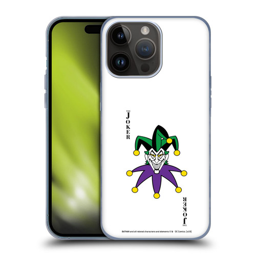 The Joker DC Comics Character Art Card Soft Gel Case for Apple iPhone 15 Pro Max