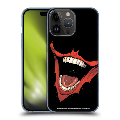 The Joker DC Comics Character Art Laugh Bat Logo Soft Gel Case for Apple iPhone 15 Pro Max