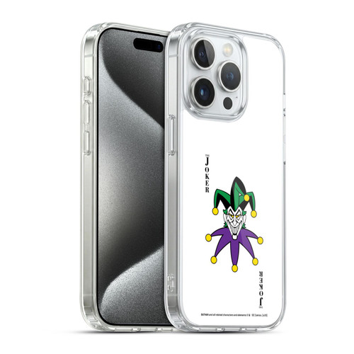The Joker DC Comics Character Art Card Soft Gel Case for Apple iPhone 15 Pro