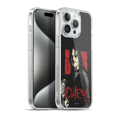 AMC The Walking Dead Season 10 Character Portraits Daryl Soft Gel Case for Apple iPhone 15 Pro Max