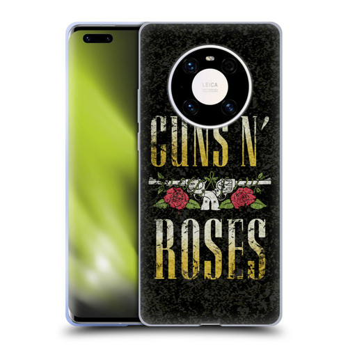 Guns N' Roses Key Art Text Logo Pistol Soft Gel Case for Huawei Mate 40 Pro 5G