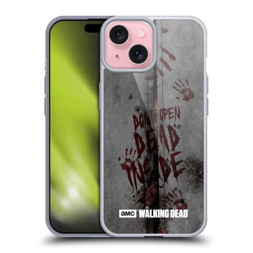AMC The Walking Dead Typography Dead Inside Soft Gel Case for Apple iPhone 15