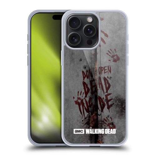 AMC The Walking Dead Typography Dead Inside Soft Gel Case for Apple iPhone 15 Pro Max