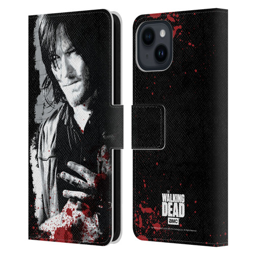 AMC The Walking Dead Gore Wounded Hand Leather Book Wallet Case Cover For Apple iPhone 15