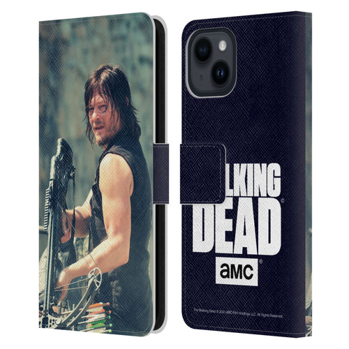 AMC The Walking Dead Daryl Dixon Archer Leather Book Wallet Case Cover For Apple iPhone 15