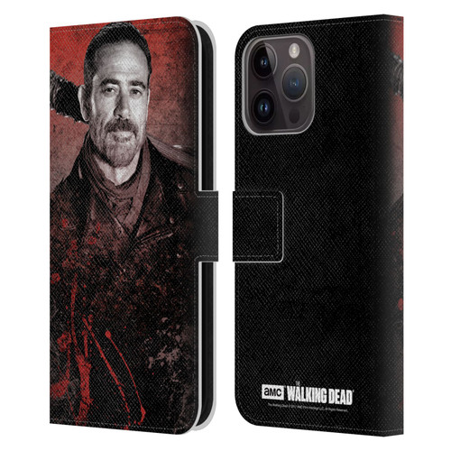 AMC The Walking Dead Negan Lucille 2 Leather Book Wallet Case Cover For Apple iPhone 15 Pro Max