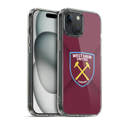 West Ham United FC Crest Gradient Soft Gel Case for Apple iPhone 15