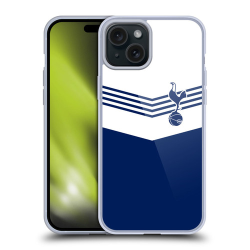 Tottenham Hotspur F.C. Badge 1978 Stripes Soft Gel Case for Apple iPhone 15 Plus