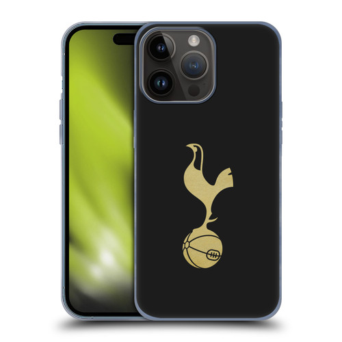 Tottenham Hotspur F.C. Badge Black And Gold Soft Gel Case for Apple iPhone 15 Pro Max