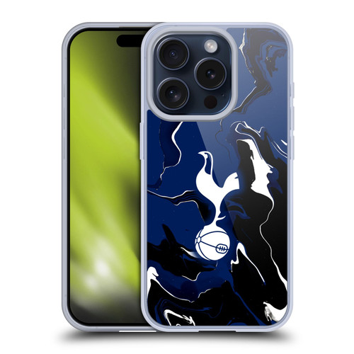 Tottenham Hotspur F.C. Badge Marble Soft Gel Case for Apple iPhone 15 Pro