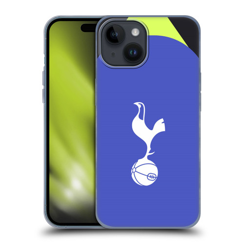 Tottenham Hotspur F.C. 2022/23 Badge Kit Away Soft Gel Case for Apple iPhone 15