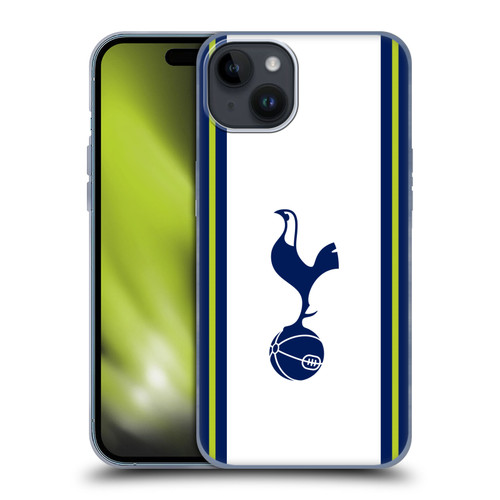 Tottenham Hotspur F.C. 2022/23 Badge Kit Home Soft Gel Case for Apple iPhone 15 Plus