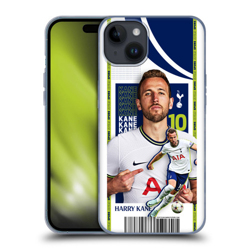 Tottenham Hotspur F.C. 2022/23 First Team Harry Kane Soft Gel Case for Apple iPhone 15 Plus