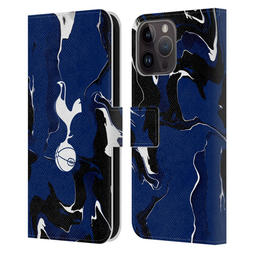 Tottenham Hotspur F.C. Badge Marble Leather Book Wallet Case Cover For Apple iPhone 15 Pro Max