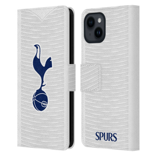 Tottenham Hotspur F.C. 2021/22 Badge Kit Home Leather Book Wallet Case Cover For Apple iPhone 15