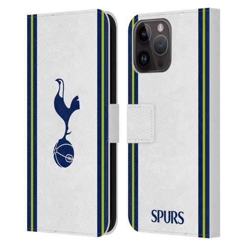Tottenham Hotspur F.C. 2022/23 Badge Kit Home Leather Book Wallet Case Cover For Apple iPhone 15 Pro Max