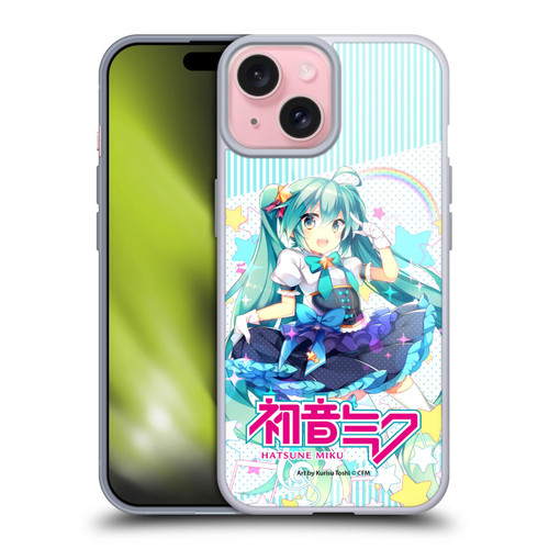 Hatsune Miku Graphics Stars And Rainbow Soft Gel Case for Apple iPhone 15 & MagSafe