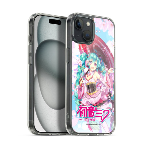Hatsune Miku Graphics Sakura Soft Gel Case for Apple iPhone 15 Plus & MagSafe