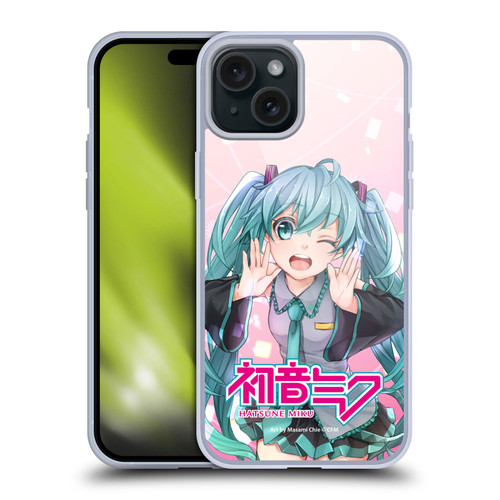 Hatsune Miku Graphics Wink Soft Gel Case for Apple iPhone 15 Plus & MagSafe