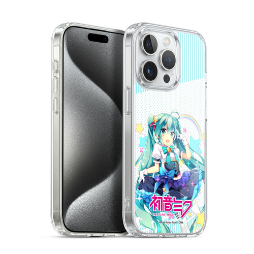 Hatsune Miku Graphics Stars And Rainbow Soft Gel Case for Apple iPhone 15 Pro & MagSafe