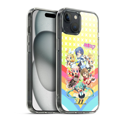 Hatsune Miku Virtual Singers Rainbow Soft Gel Case for Apple iPhone 15 Plus