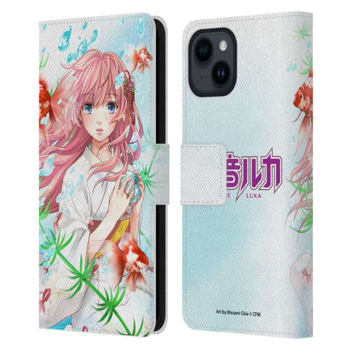 Hatsune Miku Characters Megurine Luka Leather Book Wallet Case Cover For Apple iPhone 15