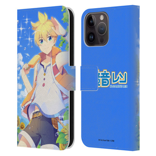 Hatsune Miku Characters Kagamine Len Leather Book Wallet Case Cover For Apple iPhone 15 Pro Max