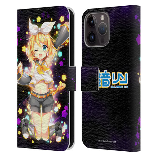 Hatsune Miku Characters Kagamine Rin Leather Book Wallet Case Cover For Apple iPhone 15 Pro Max