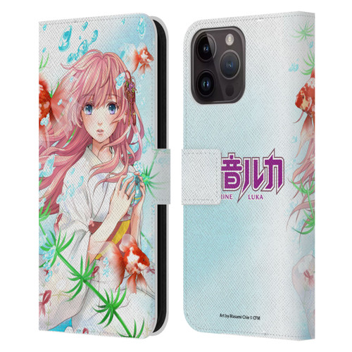 Hatsune Miku Characters Megurine Luka Leather Book Wallet Case Cover For Apple iPhone 15 Pro Max