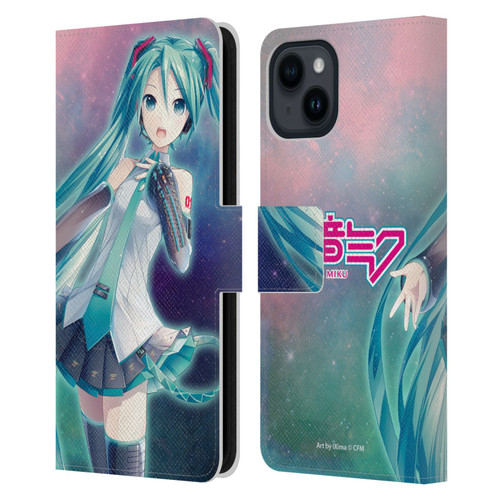 Hatsune Miku Graphics Nebula Leather Book Wallet Case Cover For Apple iPhone 15