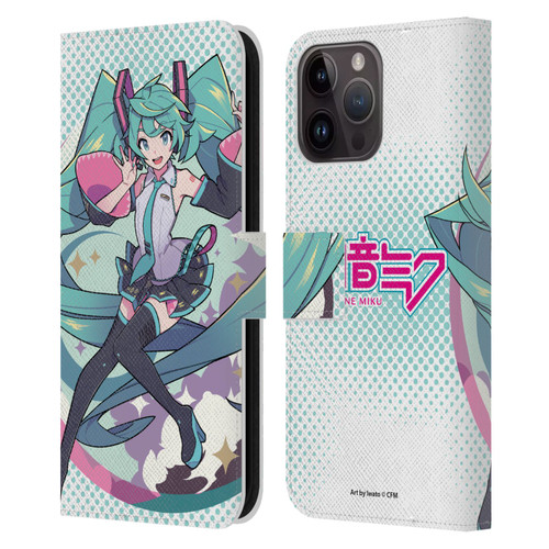 Hatsune Miku Graphics Pastels Leather Book Wallet Case Cover For Apple iPhone 15 Pro Max