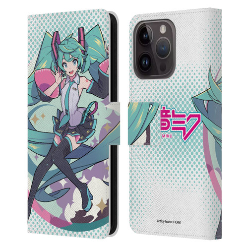 Hatsune Miku Graphics Pastels Leather Book Wallet Case Cover For Apple iPhone 15 Pro