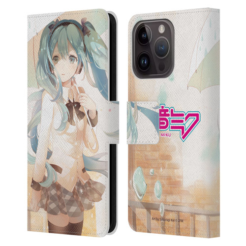 Hatsune Miku Graphics Rain Leather Book Wallet Case Cover For Apple iPhone 15 Pro