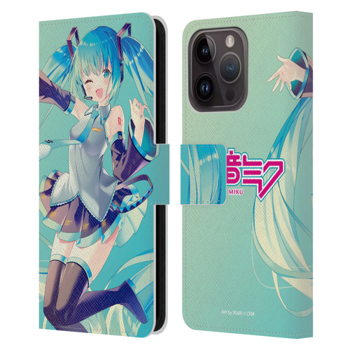 Hatsune Miku Graphics Sing Leather Book Wallet Case Cover For Apple iPhone 15 Pro