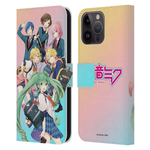 Hatsune Miku Virtual Singers High School Leather Book Wallet Case Cover For Apple iPhone 15 Pro Max