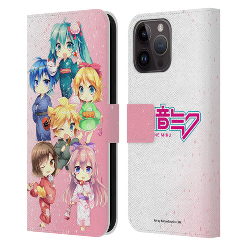 Hatsune Miku Virtual Singers Characters Leather Book Wallet Case Cover For Apple iPhone 15 Pro Max