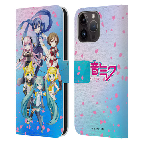 Hatsune Miku Virtual Singers Sakura Leather Book Wallet Case Cover For Apple iPhone 15 Pro Max