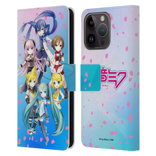 Hatsune Miku Virtual Singers Sakura Leather Book Wallet Case Cover For Apple iPhone 15 Pro