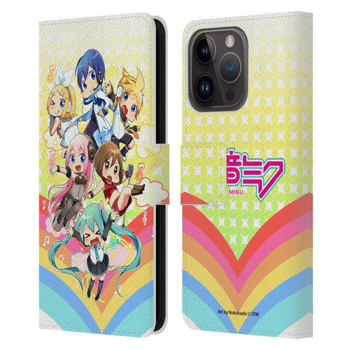 Hatsune Miku Virtual Singers Rainbow Leather Book Wallet Case Cover For Apple iPhone 15 Pro