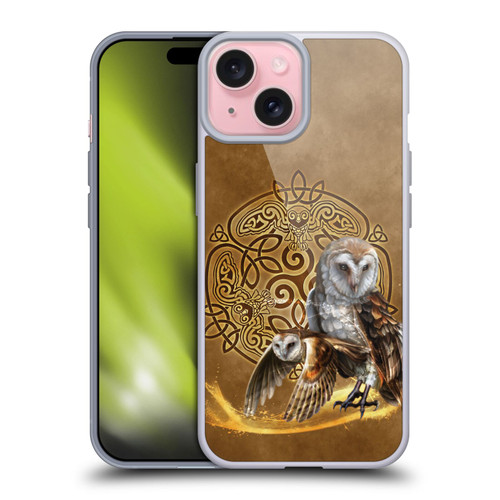 Brigid Ashwood Celtic Wisdom Owl Soft Gel Case for Apple iPhone 15