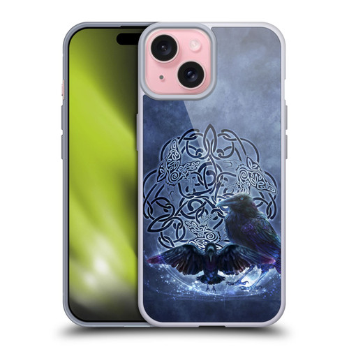 Brigid Ashwood Celtic Wisdom Raven Soft Gel Case for Apple iPhone 15