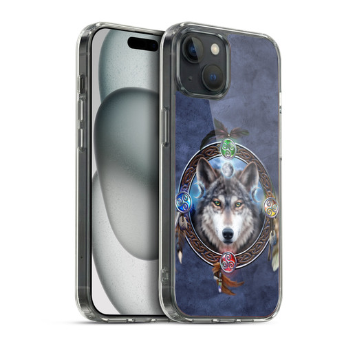 Brigid Ashwood Celtic Wisdom Wolf Guide Soft Gel Case for Apple iPhone 15 Plus